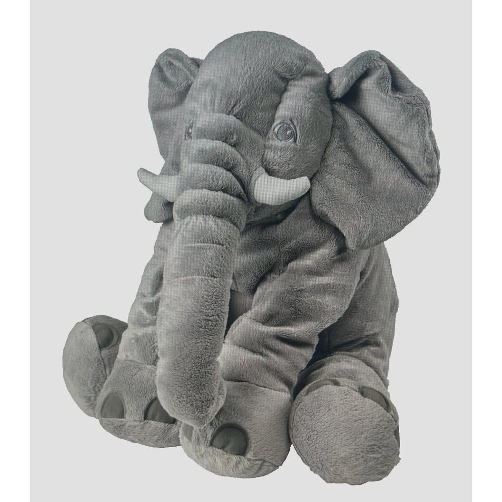 Ikea Plush Elephant Large Jumbo Gray Soft Stuffed Animal 24”  Plush